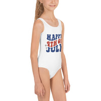 July 4th happy All-Over Print Kids Swimsuit