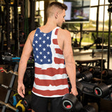 July 4th all over flag Unisex Tank Top