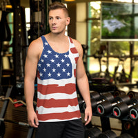 July 4th all over flag Unisex Tank Top