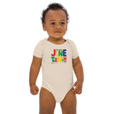 Organic cotton baby bodysuit Juneteenth Free