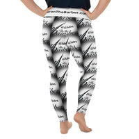 Aaron The Barber's All-Over Print Plus Size Leggings