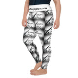 Aaron The Barber's All-Over Print Plus Size Leggings