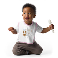 Embroidered Gold Juneteenth Baby Bib