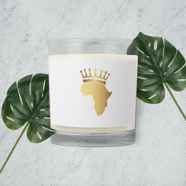African Glass jar soy wax candle