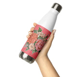 Pink Floral Stainless Steel Water Bottle